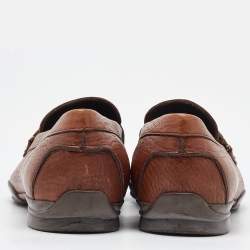 Salvatore Ferragamo Tan Leather Slip On Loafers Size 41.5