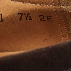 Pre Owned Salvatore Ferragamo Dark Brown Suede Lace Up Derby Size 41.5