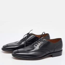 Salvatore Ferragamo Black Leather Lace Up Oxfords Size 41.5