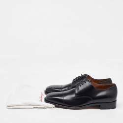 Salvatore Ferragamo Black Leather Lace Up Derby Size 41.5