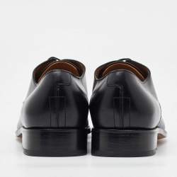 Salvatore Ferragamo Black Leather Lace Up Derby Size 41.5