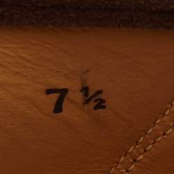 Pre Owned Salvatore Ferragamo Dark Brown Nubuck Leather Gancini Loafers Size 41.5