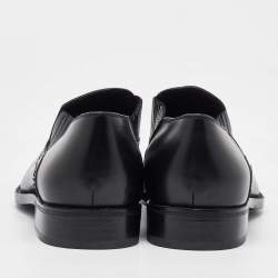Salvatore Ferragamo Black Leather Slip On Loafers Size 41.5