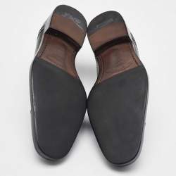 Salvatore Ferragamo Black Leather Slip On Loafers Size 41.5