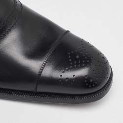 Salvatore Ferragamo Black Leather Slip On Loafers Size 41.5