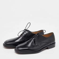 Salvatore Ferragamo Black Leather Lace Up Derby Size 41.5