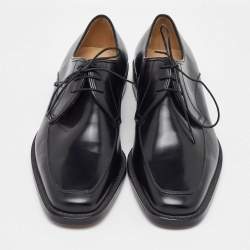 Salvatore Ferragamo Black Leather Lace Up Derby Size 41.5