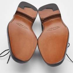Salvatore Ferragamo Black Leather Lace Up Derby Size 41.5