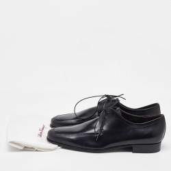 Salvatore Ferragamo Black Leather Lace Up Derby Size 41.5