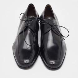 Salvatore Ferragamo Black Leather Lace Up Derby Size 41.5