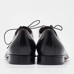 Salvatore Ferragamo Black Leather Lace Up Derby Size 41.5