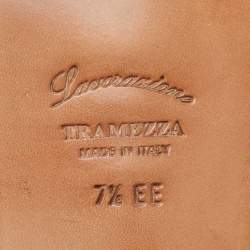 Pre Owned Salvatore Ferragamo Black Leather Brogue Wingtip Oxfords Size 41.5