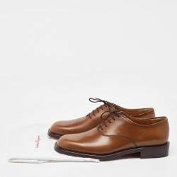 Salvatore Ferragamo Brown Leather Lace Up Oxfords Size 41.5