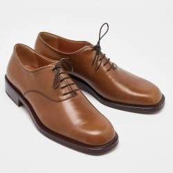 Salvatore Ferragamo Brown Leather Lace Up Oxfords Size 41.5