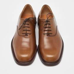 Salvatore Ferragamo Brown Leather Lace Up Oxfords Size 41.5
