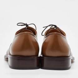 Salvatore Ferragamo Brown Leather Lace Up Oxfords Size 41.5