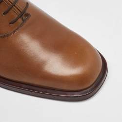 Salvatore Ferragamo Brown Leather Lace Up Oxfords Size 41.5