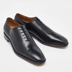 Salvatore Ferragamo Black Leather Lace Up Oxfords Size 41.5