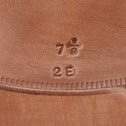 Pre Owned Salvatore Ferragamo Brown Leather Lace Up Oxfords Size 41.5