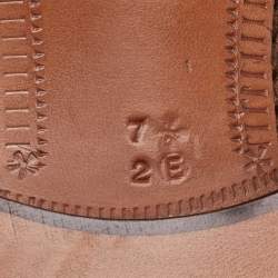 Pre Owned Salvatore Ferragamo Black Leather Lace Up Oxfords Size 41.5