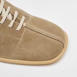 Salvatore Ferragamo Beige Suede Lace Up Oxfords Size 41.5