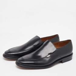 Salvatore Ferragamo Black Leather Slip On Penny Loafers Size 41.5