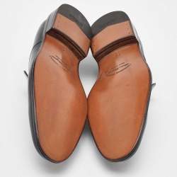 Salvatore Ferragamo Black Leather Slip On Penny Loafers Size 41.5