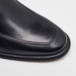 Salvatore Ferragamo Black Leather Slip On Penny Loafers Size 41.5