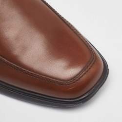 Salvatore Ferragamo Brown Leather Slip On Loafers Size 41.5