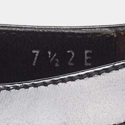 Pre Owned Salvatore Ferragamo Black Leather Lace Up Derby Size 41.5