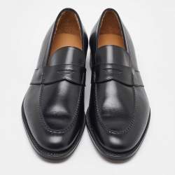 Salvatore Ferragamo Black Leather Slip On Penny Loafers Size 41.5