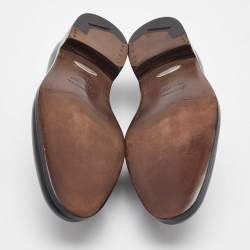 Salvatore Ferragamo Black Leather Slip On Penny Loafers Size 41.5