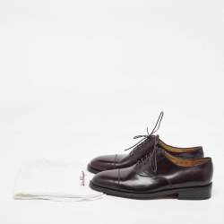 Salvatore Ferragamo Dark Brown Leather Lace Up Oxfords Size 41.5