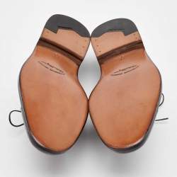 Salvatore Ferragamo Dark Brown Leather Lace Up Oxfords Size 41.5
