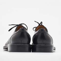 Salvatore Ferragamo Black Leather Lace Up Derby Size 41.5