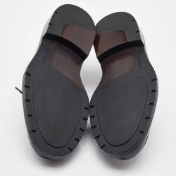 Salvatore Ferragamo Black Leather Lace Up Derby Size 41.5