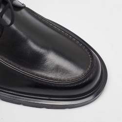 Salvatore Ferragamo Black Leather Lace Up Derby Size 41.5