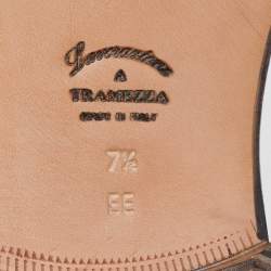 Pre Owned Salvatore Ferragamo Black Patent Leather Lace Up Oxfords Size 41.5