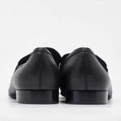 Salvatore Ferragamo Black Leather Slip On Loafers Size 41.5