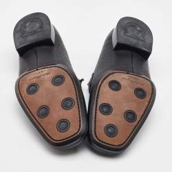 Salvatore Ferragamo Black Leather Slip On Loafers Size 41.5
