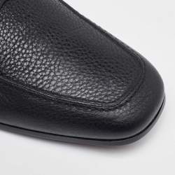 Salvatore Ferragamo Black Leather Slip On Loafers Size 41.5