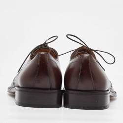 Salvatore Ferragamo Brown Leather Lace Up Derby Size 41.5