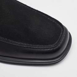 Salvatore Ferragamo Black Suede and Leather Lace Up Derby Size 41.5