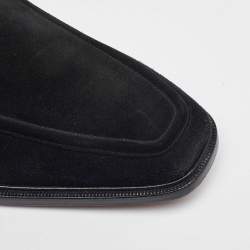 Salvatore Ferragamo Black Suede Slip On Penny Loafers Size 41.5