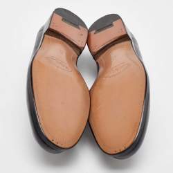 Pre Owned Salvatore Ferragamo Black Leather Slip On Loafers Size 41.5