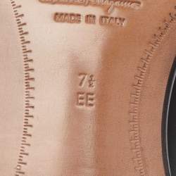 Pre Owned Salvatore Ferragamo Black Leather Slip On Loafers Size 41.5