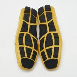 Salvatore Ferragamo Yellow Lizard Leather Sardegna Loafers Size 41.5