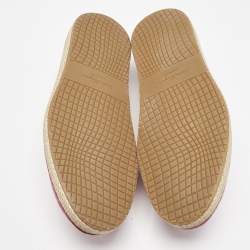 Salvatore Ferragamo Pink Lizard Lampedusa Espadrilles Size 44