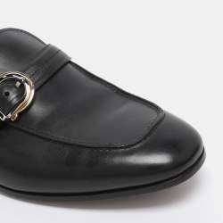 Pre Owned Salvatore Ferragamo Black Leather Loafers Size 42