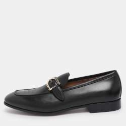 Salvatore Ferragamo Black Leather Parigi Loafers Size 40